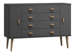 Komoda sosnowa drewniana Venuci nr3 135 cm 4s