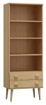 Regał drewniany Venuci 2 szuflady 79 cm sosna