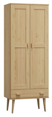 Szafa sosnowa Venuci 2D nr2 wieszak szuflada 89 cm sosna