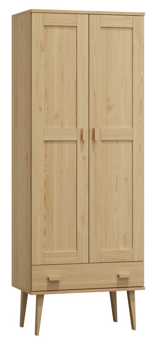 Szafa sosnowa Venuci 2D nr2 wieszak/półki szuflada 89 cm sosna
