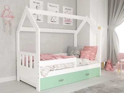 Outlet - Łóżko Domek dziecięce 160x80 dla dzieci biały D3C