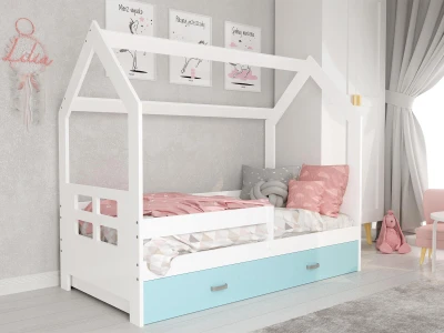 Outlet - Łóżko Domek dziecięce 160x80 dla dzieci biały D3D