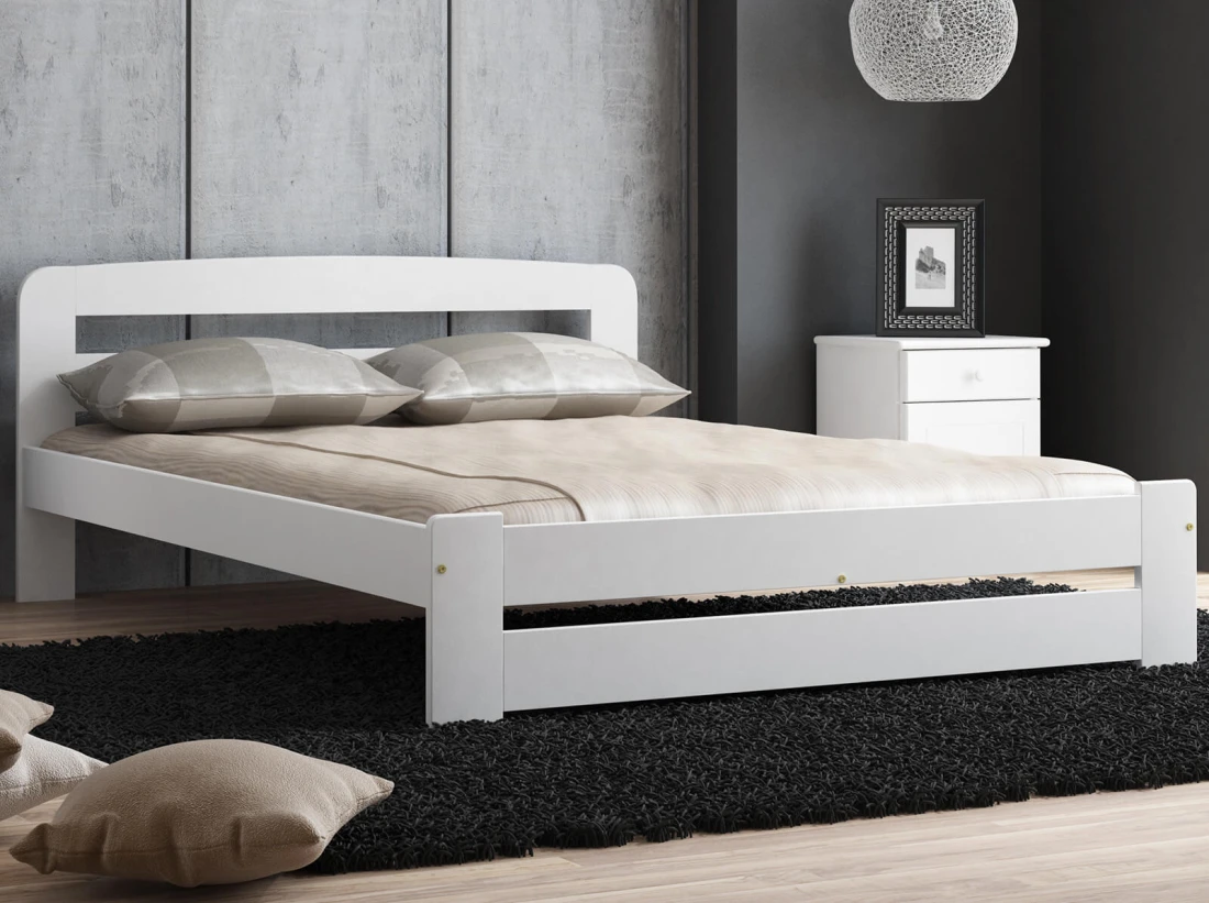 Łóżko drewniane Lidia 180x200 białe