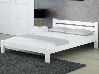 Outlet - Łóżko sosnowe Azja 135x200 BIAŁY