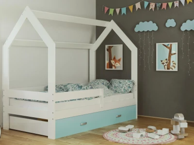 Łóżko Domek dziecięce 160x80 dla dzieci białe D3