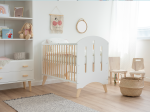 Łóżeczko dziecięce sosnowe Baby Dream 60x120 białe/sosna