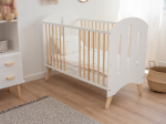 Łóżeczko dziecięce sosnowe Baby Dream 60x120 białe/sosna
