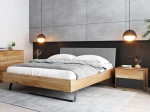 Łóżko dębowe 120x200cm industrialne Teramo