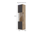 Witryna dębowa  kredens Teramo nr. 06 z oświetleniem