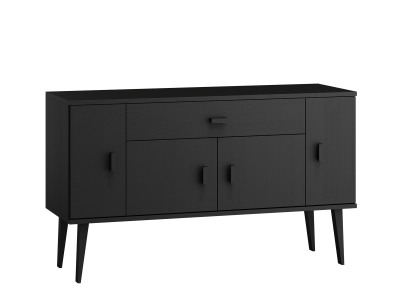 komoda drewniana Venuci nr5 175 cm 1s 4d czarna