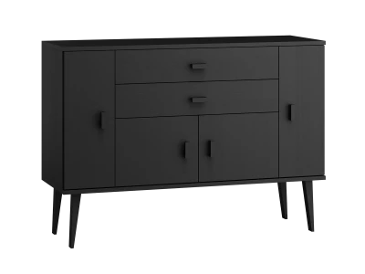 Komoda drewniana Venuci nr5 155 cm 2s 4d czarna