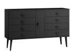 Komoda sosnowa drewniana Venuci nr4 175 cm 4s czarna