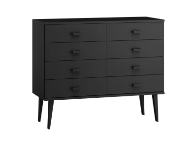 Komoda sosnowa drewniana Venuci nr2 155 cm 4s czarna