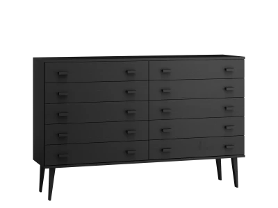 Komoda sosnowa Venuci nr2 175 cm 5s czarna