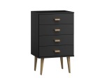 Komoda sosnowa drewniana Venuci nr1 99 cm 5s czarna