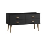 Komoda sosnowa drewniana Venuci nr2 117 2s czarna