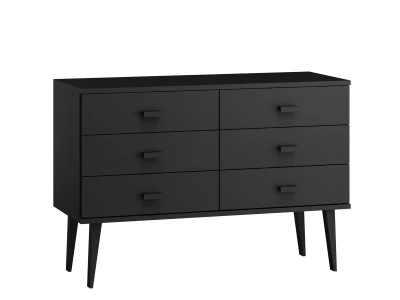 Komoda sosnowa drewniana Venuci nr2 155 cm 3s czarna