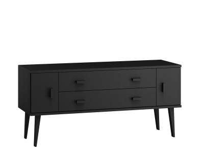Komoda sosnowa drewniana Venuci nr3 155 cm 2s czarna