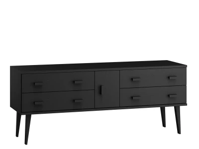 Komoda sosnowa drewniana Venuci nr4 135cm 2s czarna