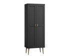 Szafa sosnowa Venuci 2D nr1 wieszak 89 cm czarny