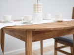 Stół dębowy okrągły fi110 +35 cm dokładki Bergen olej intense