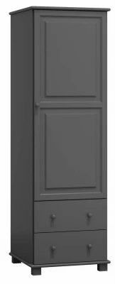 Szafa sosnowa 1D nr4 wieszak szara