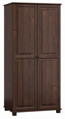 Szafa drewniana 2D nr2 wieszak/półki S80 orzech