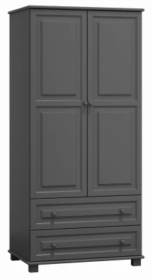Szafa drewniana 2D nr4 wieszak S80 szara