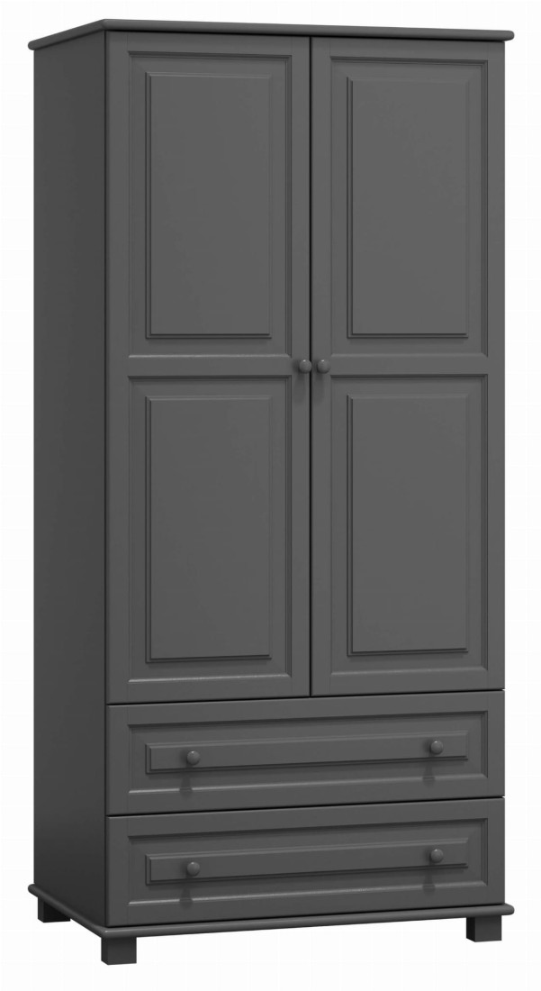 Szafa drewniana 2D nr4 wieszak S90 szara
