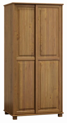 Szafa drewniana 2D nr6 drzwi przesuwne wieszak S90 dąb