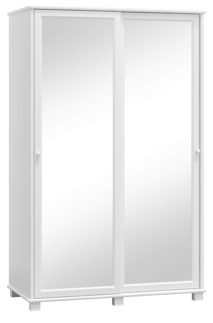 Szafa sosnowa 2D nr7 drzwi przesuwne wieszak S120 biała