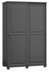 Szafa sosnowa 2D nr8 drzwi przesuwne wieszak/półki S120 szara