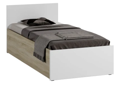 Łóżko DM1 90x200 Białe/boki dąb sonoma