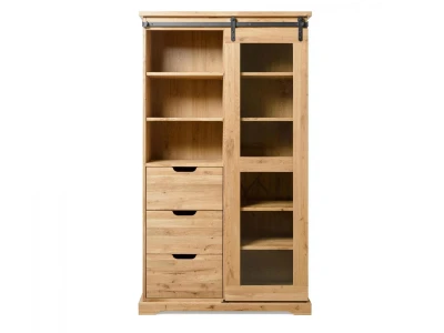 Szafa Witryna Dębowa Loftowa X-oak nr 2