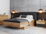 Łóżko dębowe z szufladami Rimini 160x200