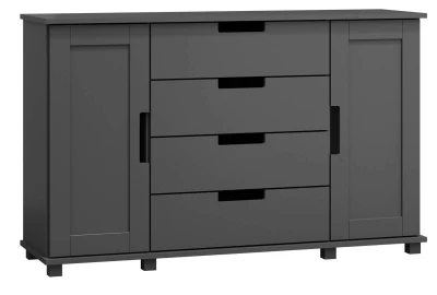 Komoda sosnowa drewniana nr4 Modern 140x80x42 szara