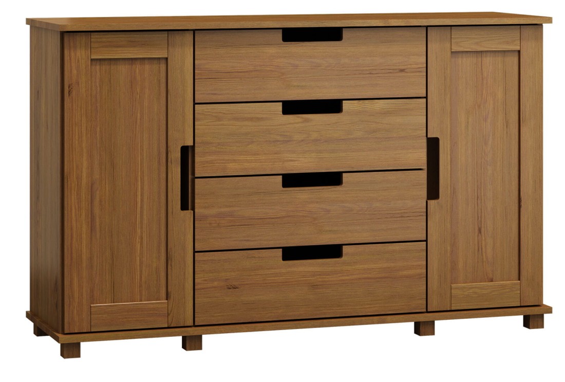 Komoda sosnowa drewniana nr4 Modern 140x80x42 dąb