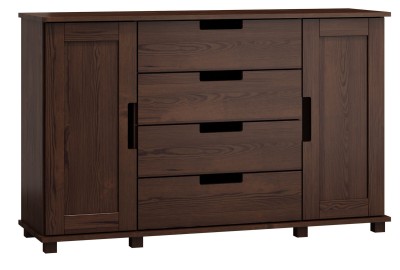 Komoda sosnowa drewniana nr4 Modern 160x120x42 orzech