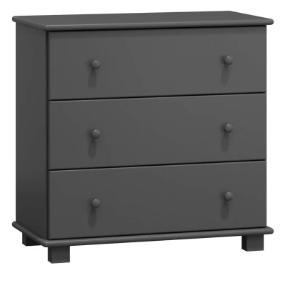 Komoda sosnowa  drewniana 3s g42 szara