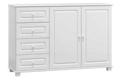 Komoda drewniana sosnowa 152 biała