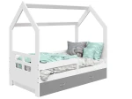 Outlet - Łóżko Domek dziecięce 160x80 dla dzieci biały D3D