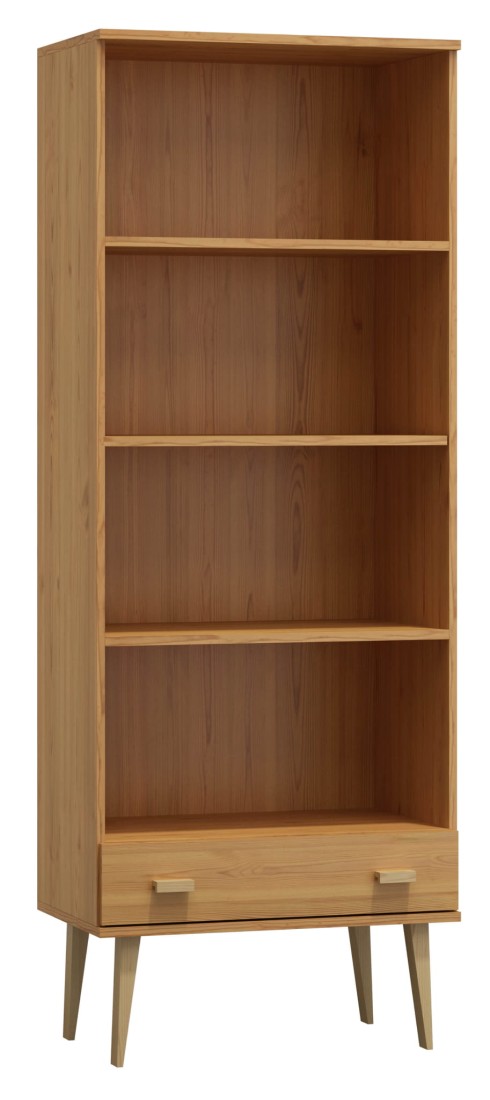 Regał drewniany Venuci Szuflada 79 cm olcha