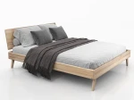 Łóżko drewniane bukowe 160x200 Beskid 03 buk naturalny