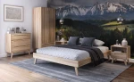 Łóżko bez zagłówka 160x200 drewniane bukowe Beskid 04 buk naturalny