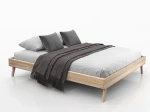 Łóżko bez zagłówka 180x200 drewniane bukowe Beskid 04 buk naturalny
