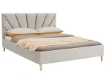 Łóżko tapicerowane Skandynawskie 160x200 Scandi line 3 Velvet Szary