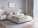Łóżko tapicerowane Skandynawskie 160x200 Scandi line 3 Velvet Szary
