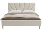 Łóżko tapicerowane z materacem 140x200 Scandi line 3 Velvet Beżowy