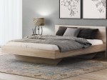 Łóżko lewitujące 140x200 dąb sonoma DM2 z płyty meblowej