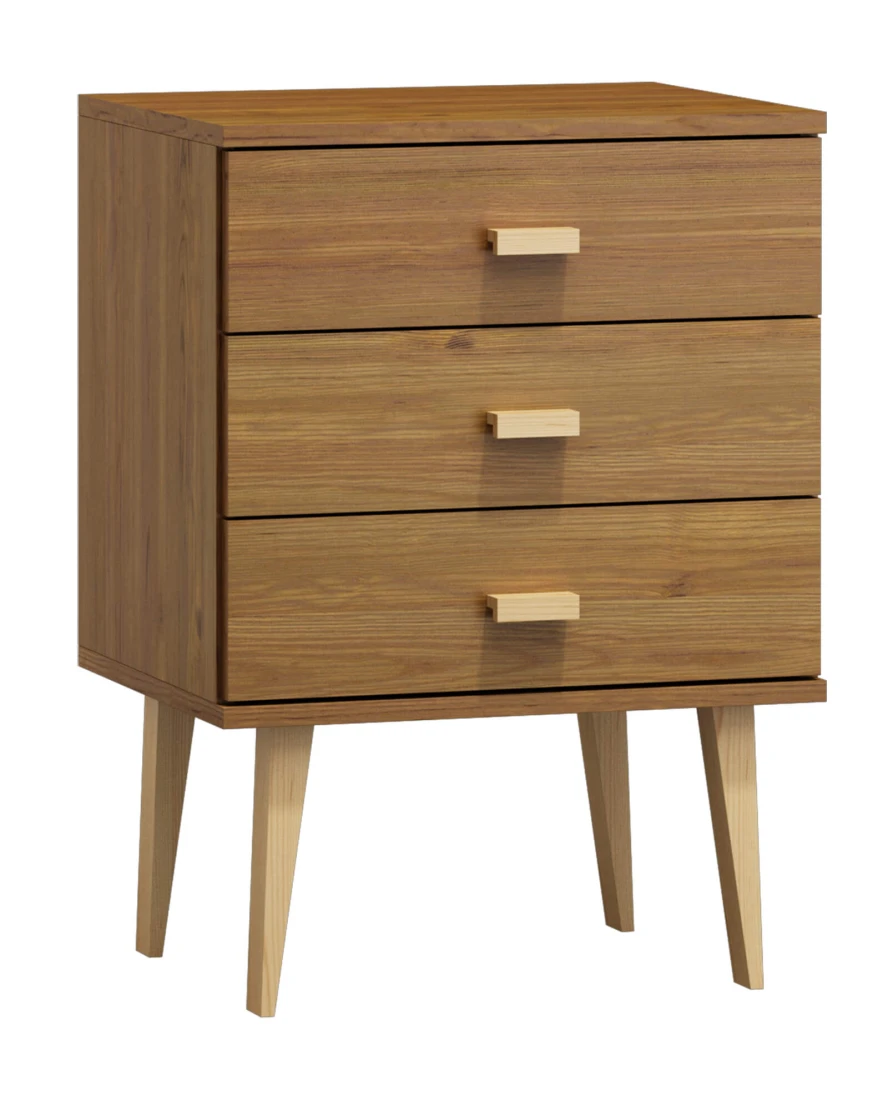 Outlet - Komoda sosnowa drewniana Venuci nr1 59 cm 3sDĄB